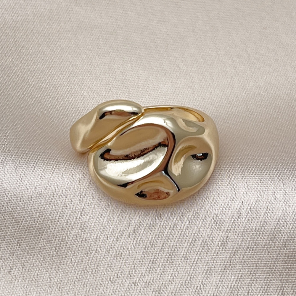 Oro Laminado Elegant Ring, Gold Filled Style Polished, Golden Finish