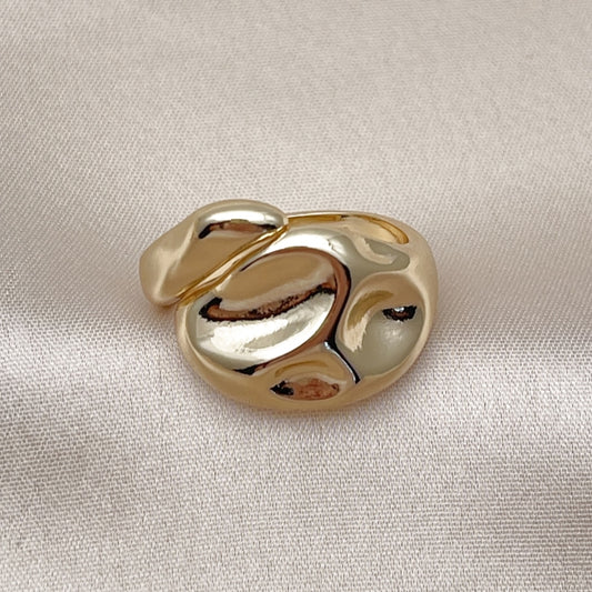 Oro Laminado Elegant Ring, Gold Filled Style Polished, Golden Finish