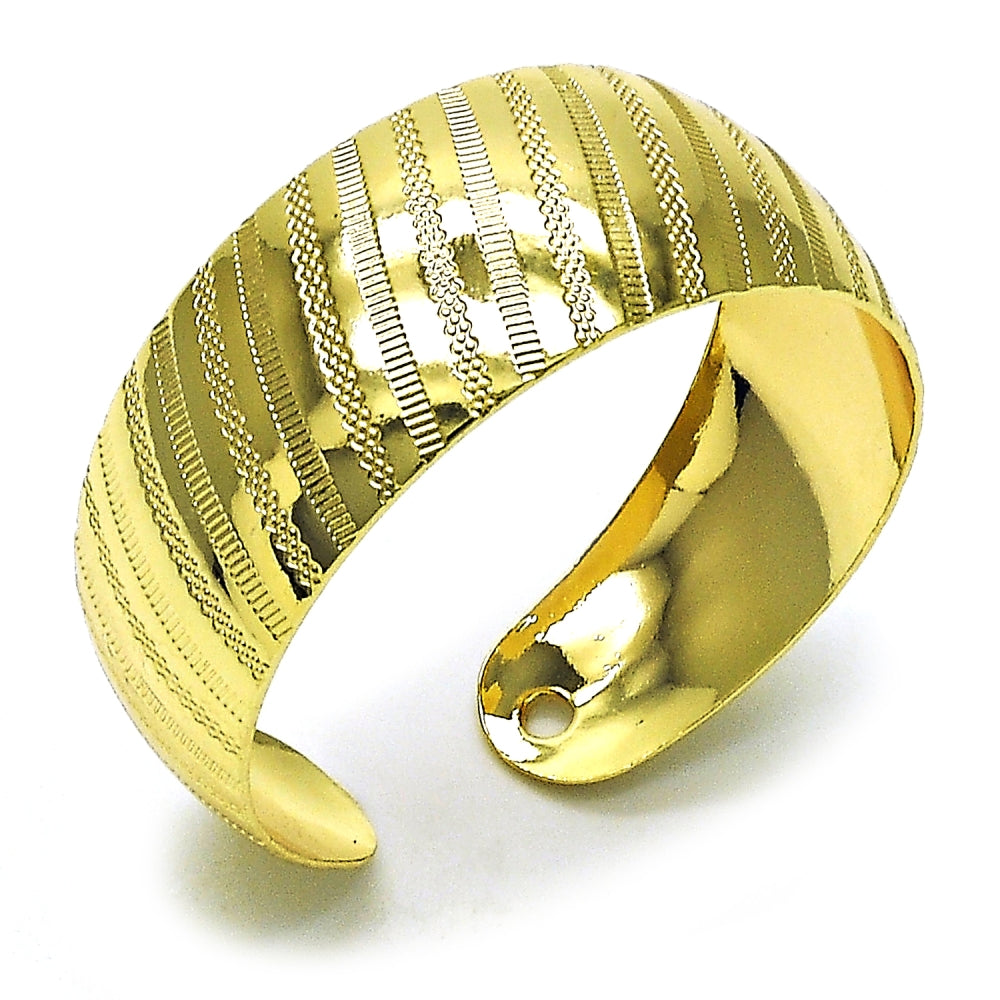 Oro Laminado Individual Bangle, Gold Filled Style Polished, Golden Finish