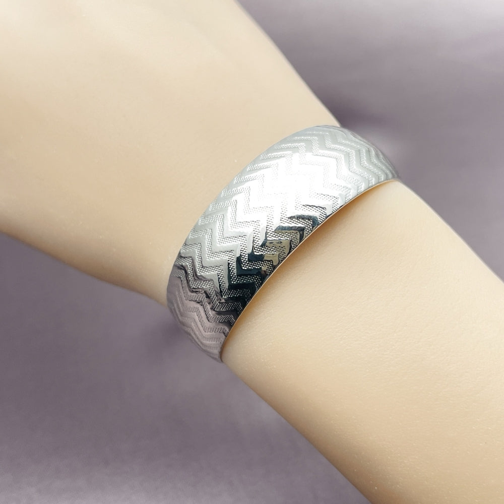 Rhodium Gold Filled Individual Bangle, Polished, Rhodium Finish