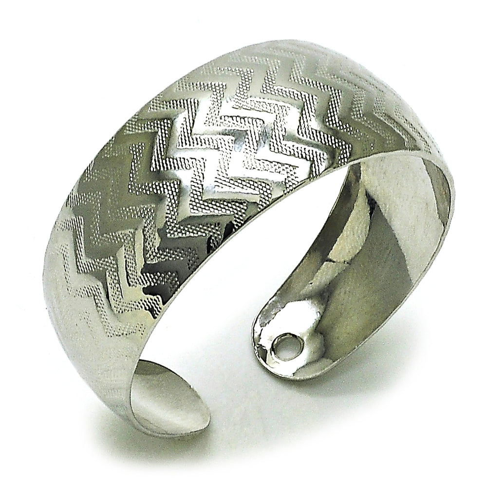 Rhodium Gold Filled Individual Bangle, Polished, Rhodium Finish
