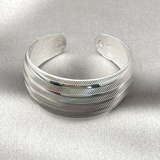 Rhodium Gold Filled Individual Bangle, Polished, Rhodium Finish