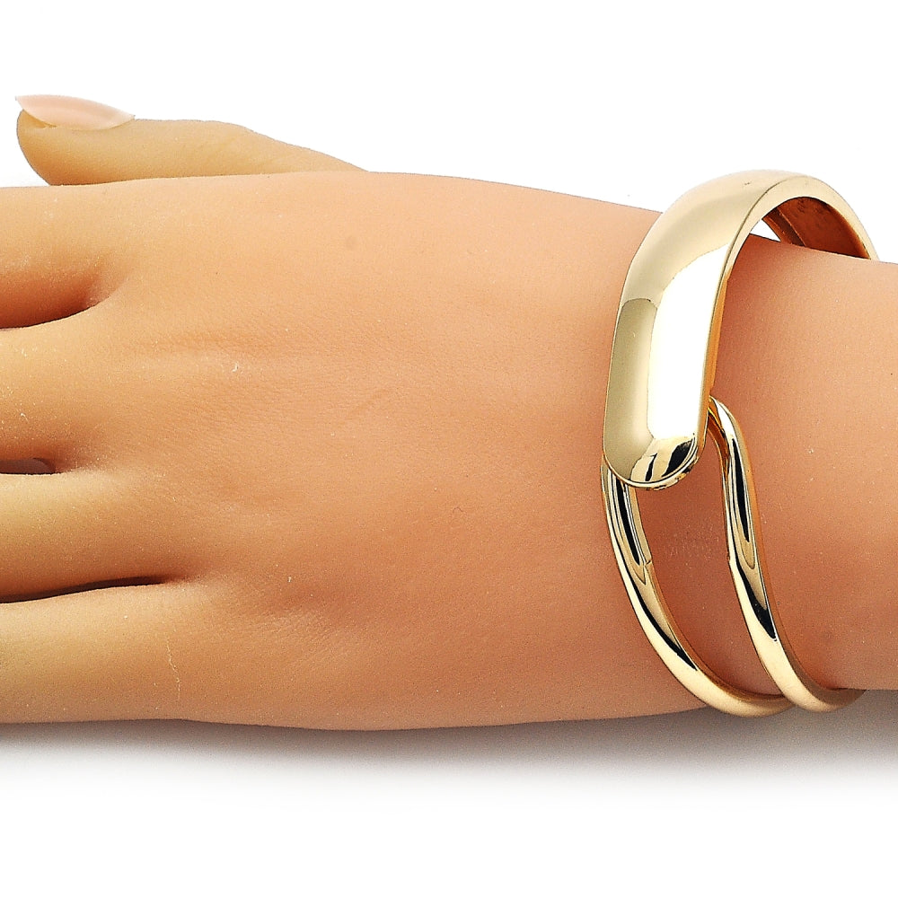 Oro Laminado Individual Bangle, Gold Filled Style Polished, Golden Finish