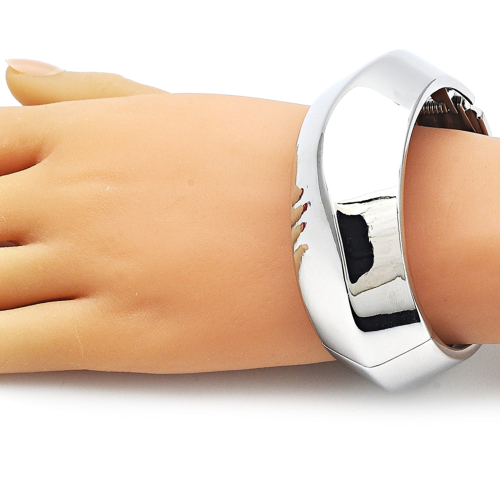 Rhodium Gold Filled Individual Bangle, Polished, Rhodium Finish