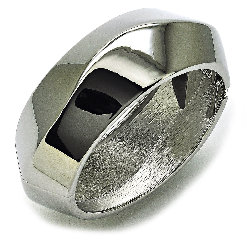 Rhodium Gold Filled Individual Bangle, Polished, Rhodium Finish