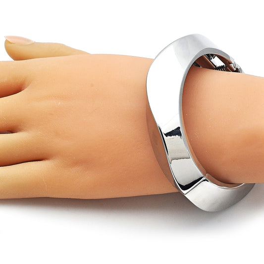 Rhodium Gold Filled Individual Bangle, Polished, Rhodium Finish