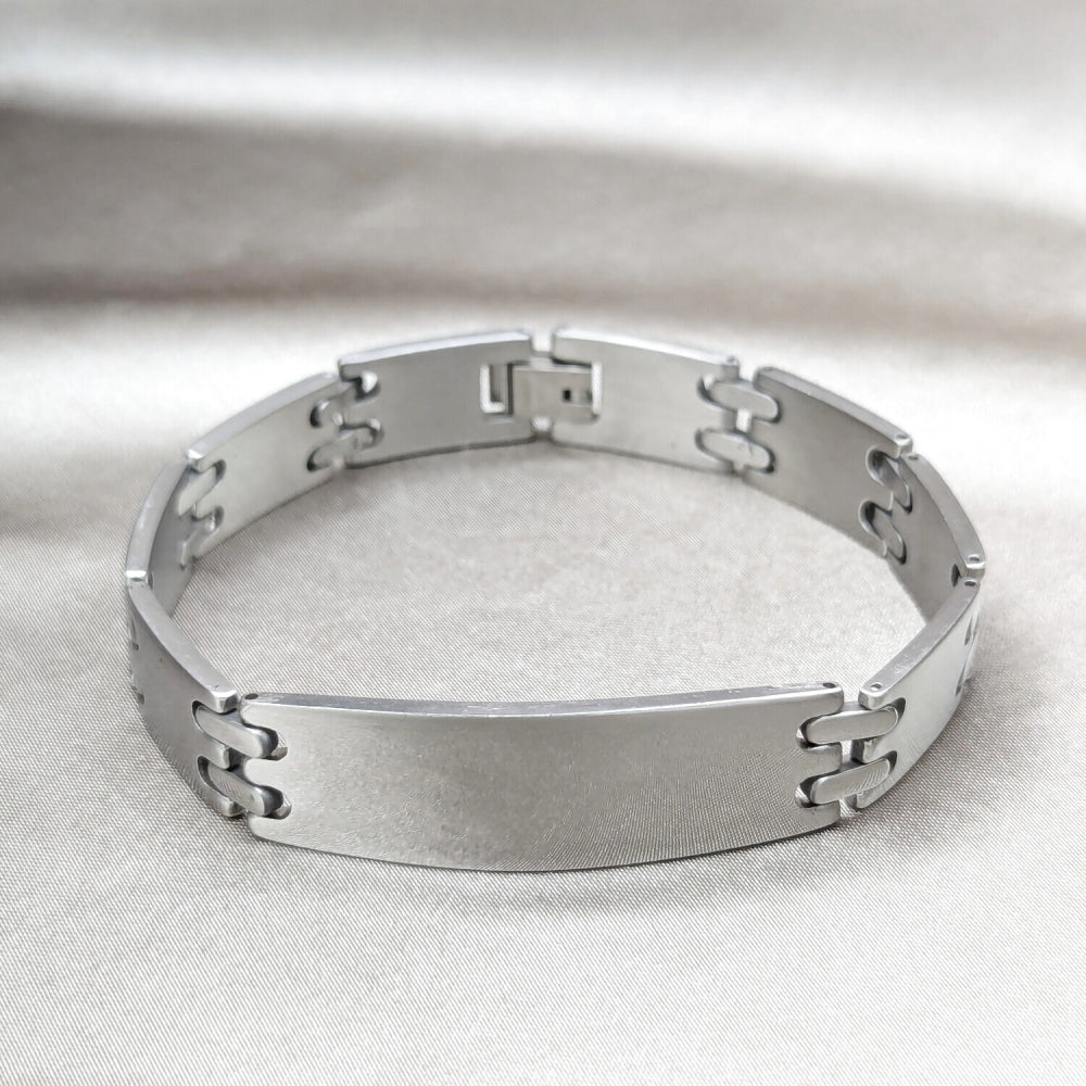 Stainless Steel Solid Bracelet, Polished, Steel Finish