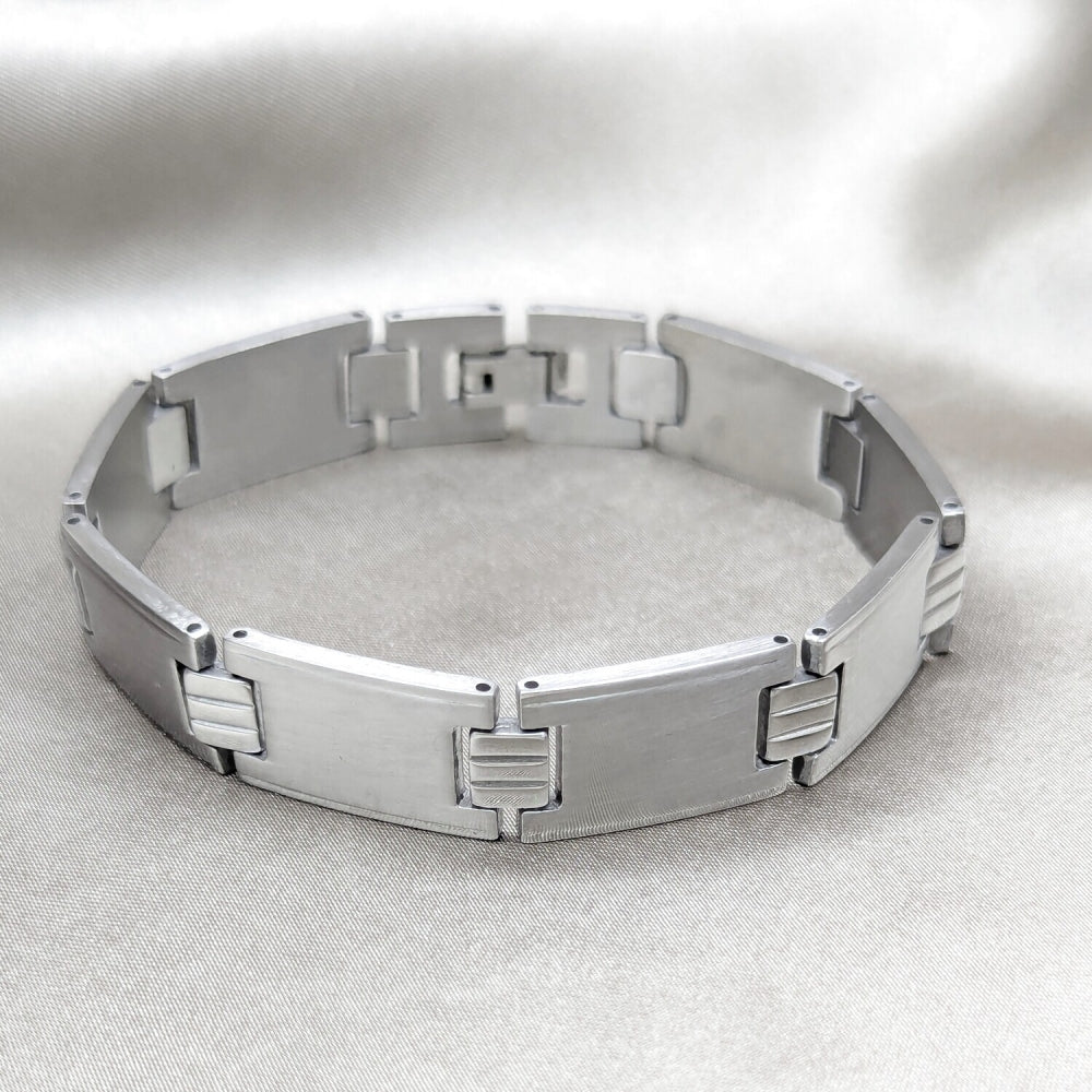Stainless Steel Solid Bracelet, Polished, Steel Finish