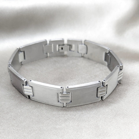 Stainless Steel Solid Bracelet, Polished, Steel Finish