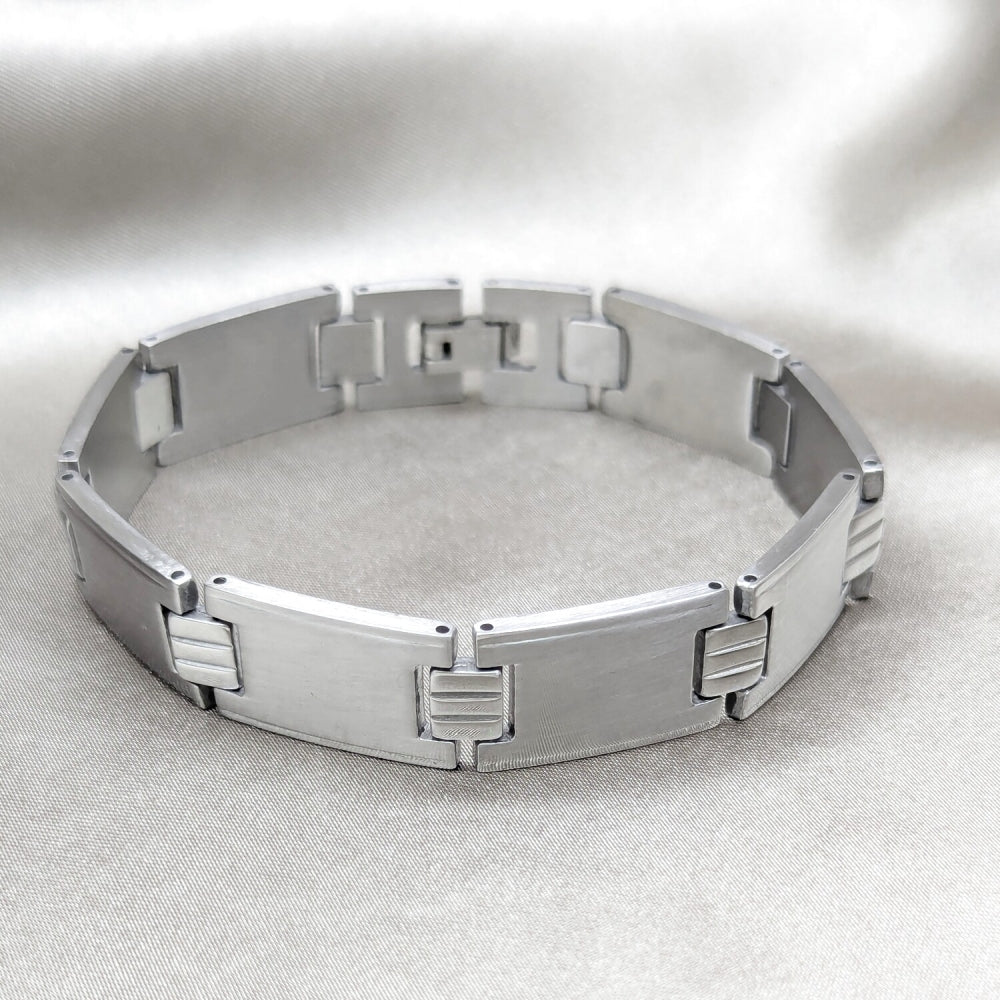 Stainless Steel Solid Bracelet, Polished, Steel Finish