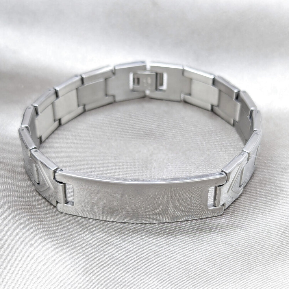 Stainless Steel Solid Bracelet, Polished, Steel Finish