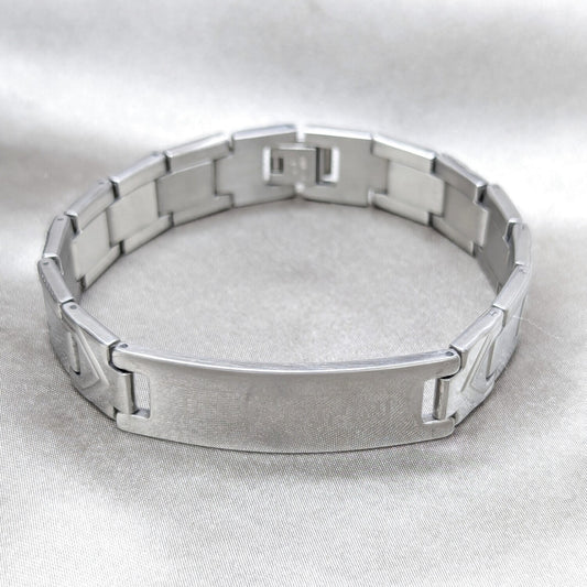 Stainless Steel Solid Bracelet, Polished, Steel Finish