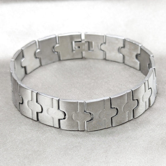 Stainless Steel Solid Bracelet, Polished, Steel Finish