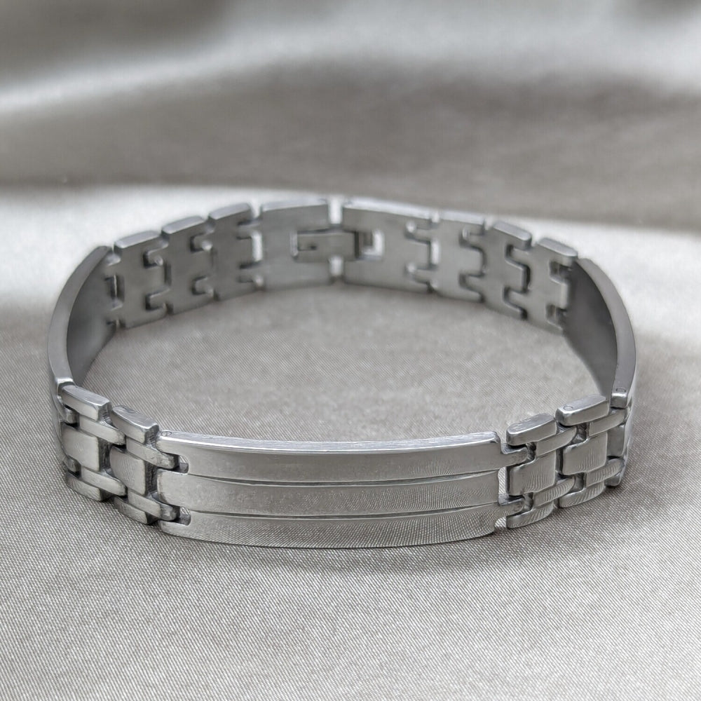 Stainless Steel Solid Bracelet, Polished, Steel Finish