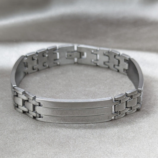 Stainless Steel Solid Bracelet, Polished, Steel Finish