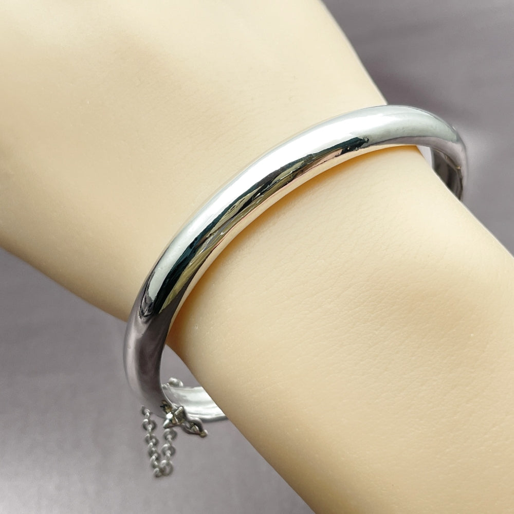 Rhodium Gold Filled Individual Bangle, Polished, Rhodium Finish