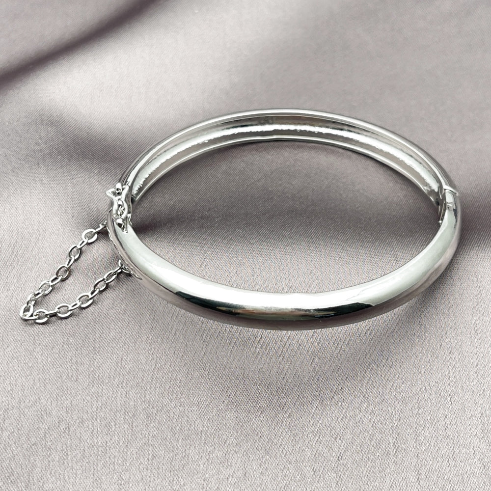 Rhodium Gold Filled Individual Bangle, Polished, Rhodium Finish