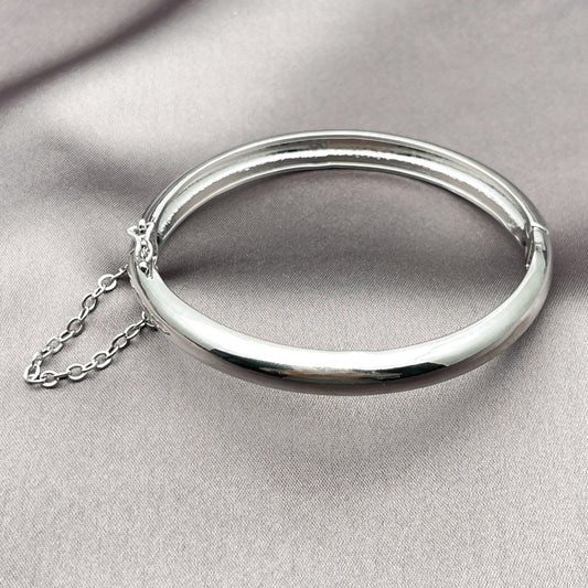 Rhodium Gold Filled Individual Bangle, Polished, Rhodium Finish