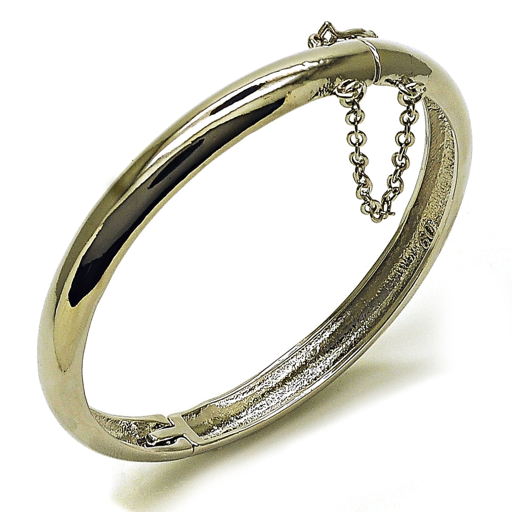 Rhodium Gold Filled Individual Bangle, Polished, Rhodium Finish