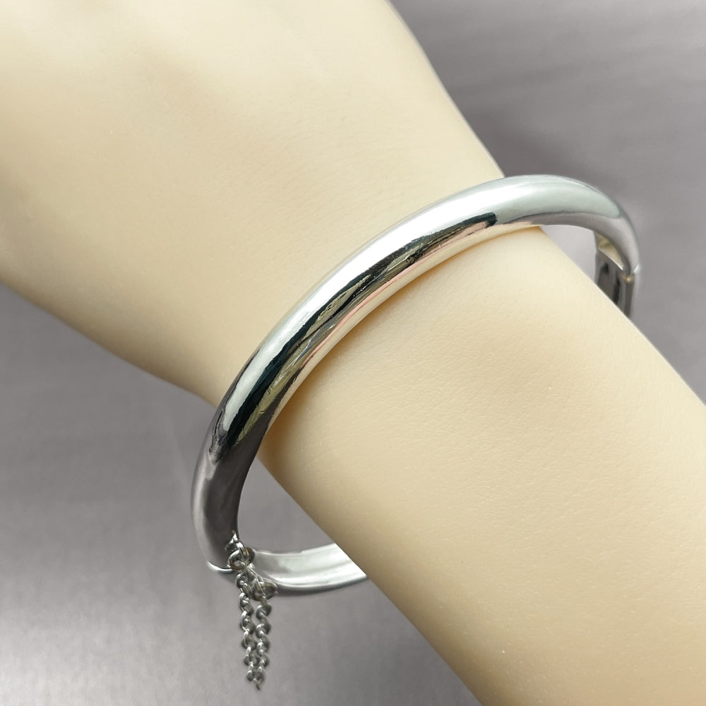 Rhodium Gold Filled Individual Bangle, Polished, Rhodium Finish