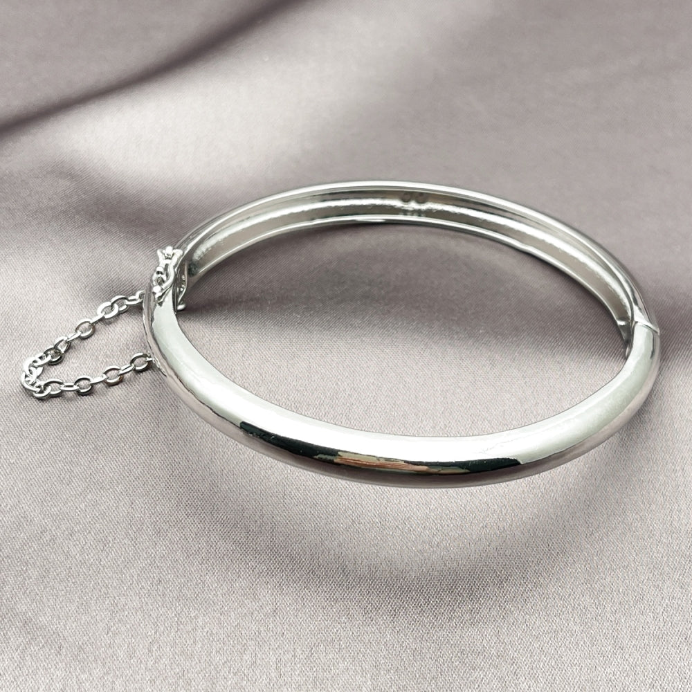 Rhodium Gold Filled Individual Bangle, Polished, Rhodium Finish