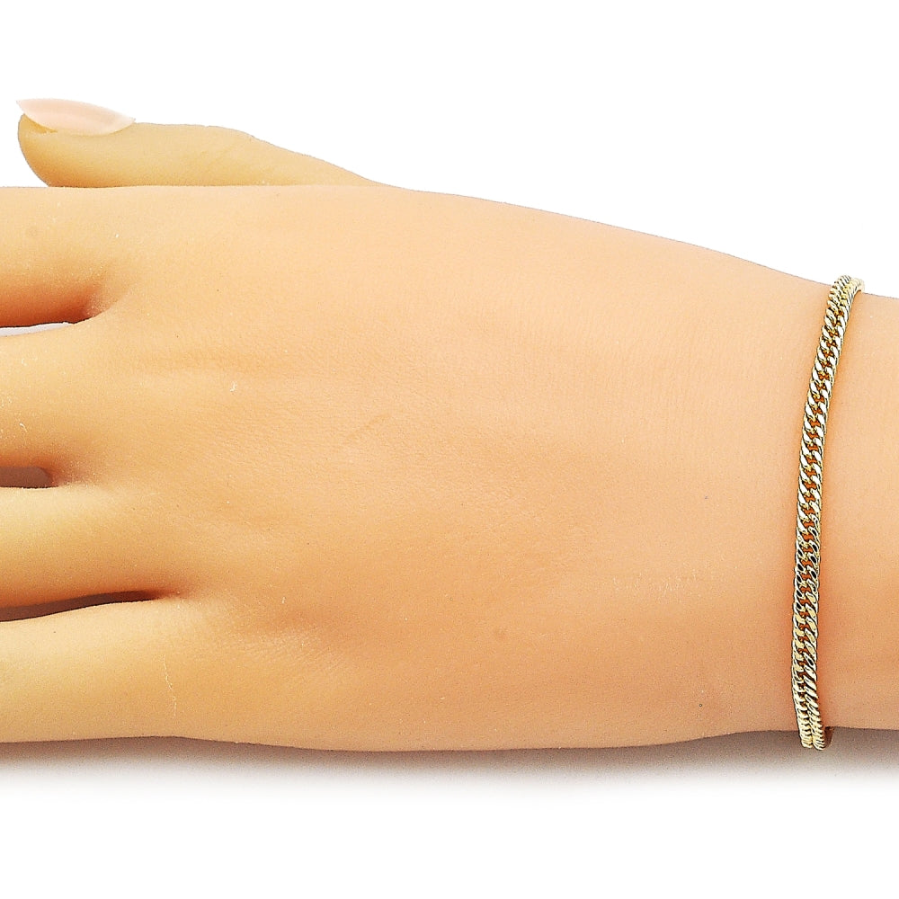 Oro Laminado Basic Bracelet, Gold Filled Style Polished, Golden Finish