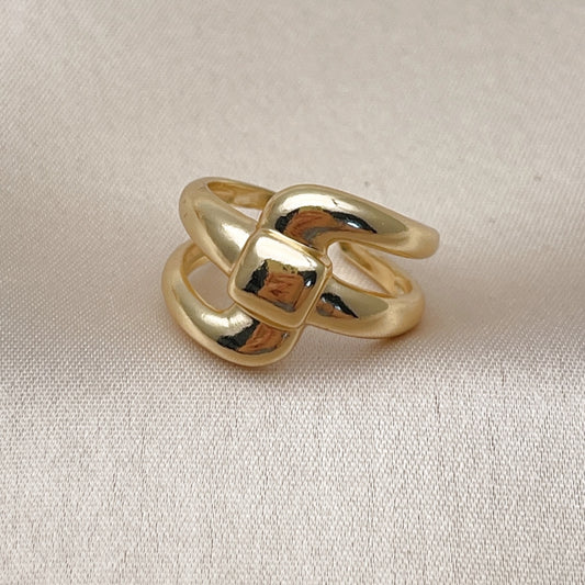 Oro Laminado Elegant Ring, Gold Filled Style Polished, Golden Finish