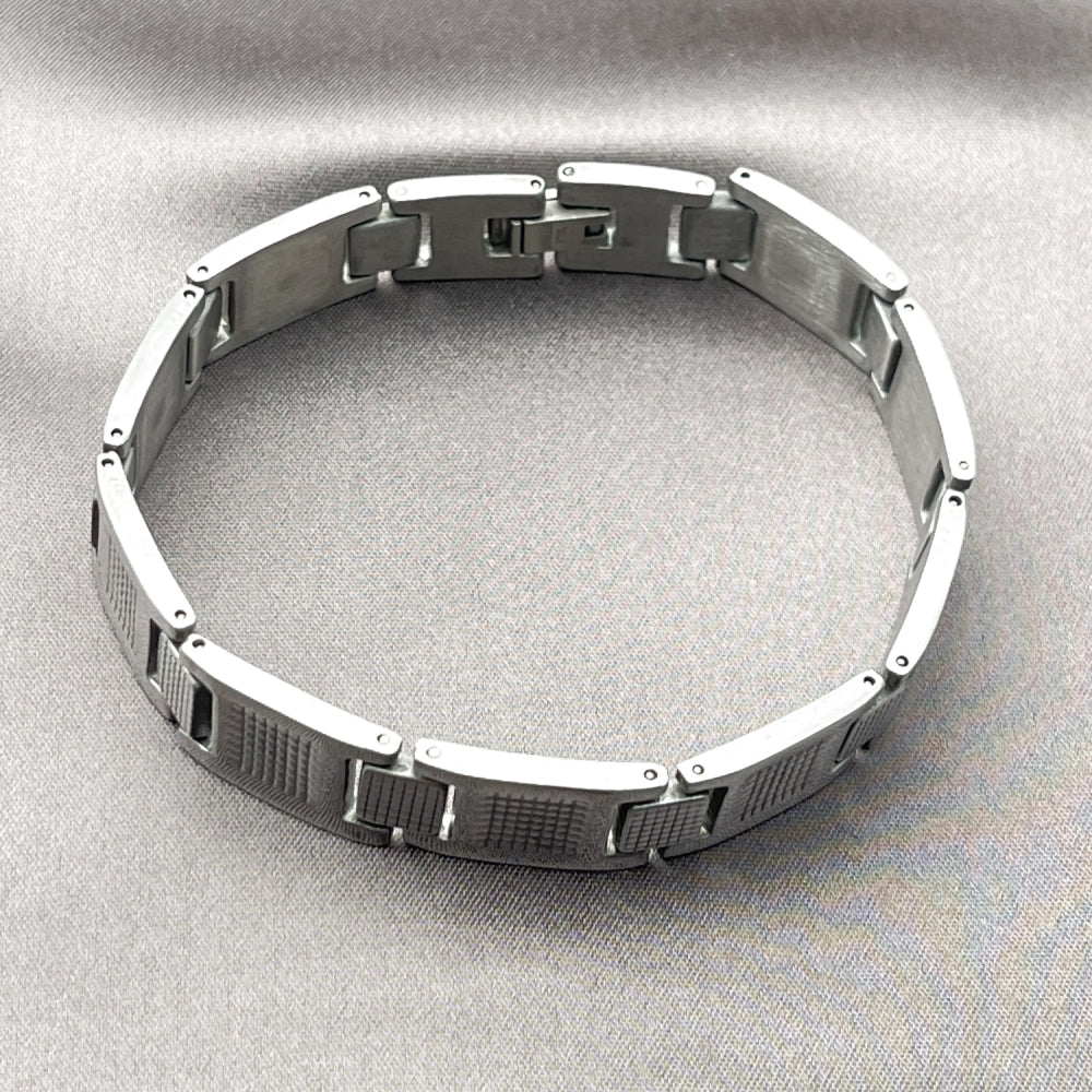 Stainless Steel Solid Bracelet, Polished, Steel Finish