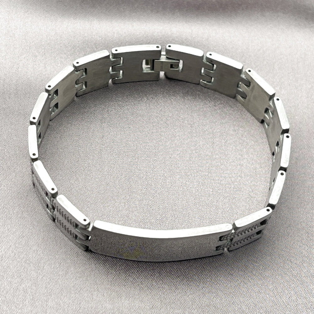 Stainless Steel Solid Bracelet, Polished, Steel Finish