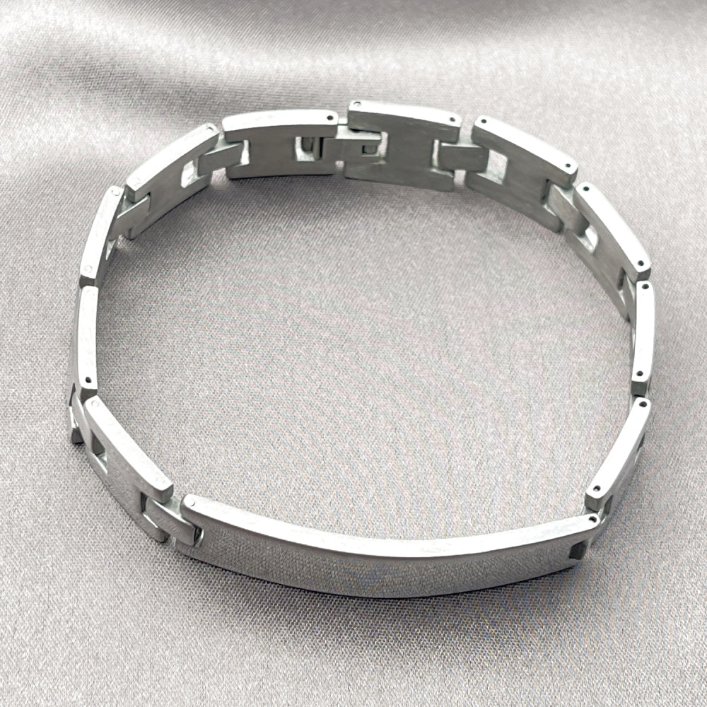 Stainless Steel Solid Bracelet, Polished, Steel Finish