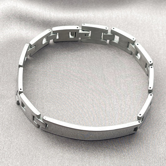 Stainless Steel Solid Bracelet, Polished, Steel Finish