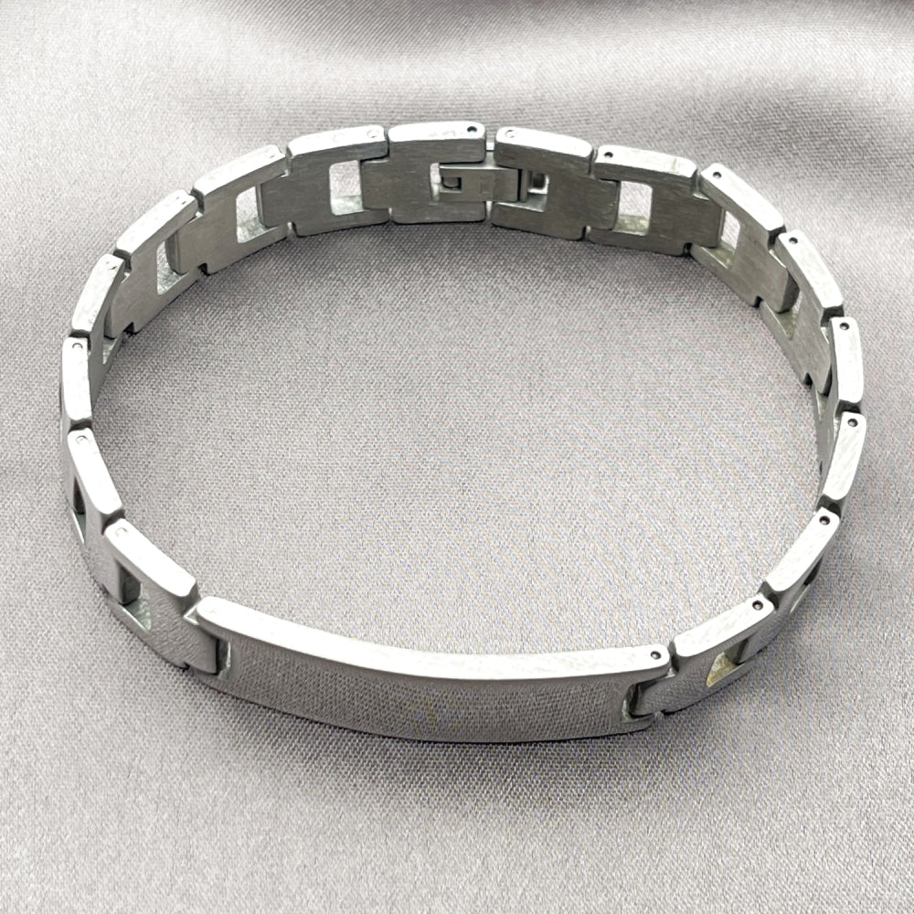 Stainless Steel Solid Bracelet, Polished, Steel Finish