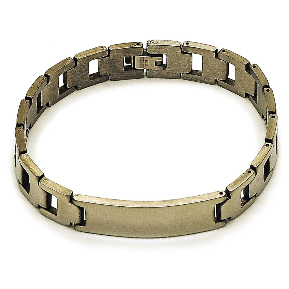 Stainless Steel Solid Bracelet, Polished, Steel Finish