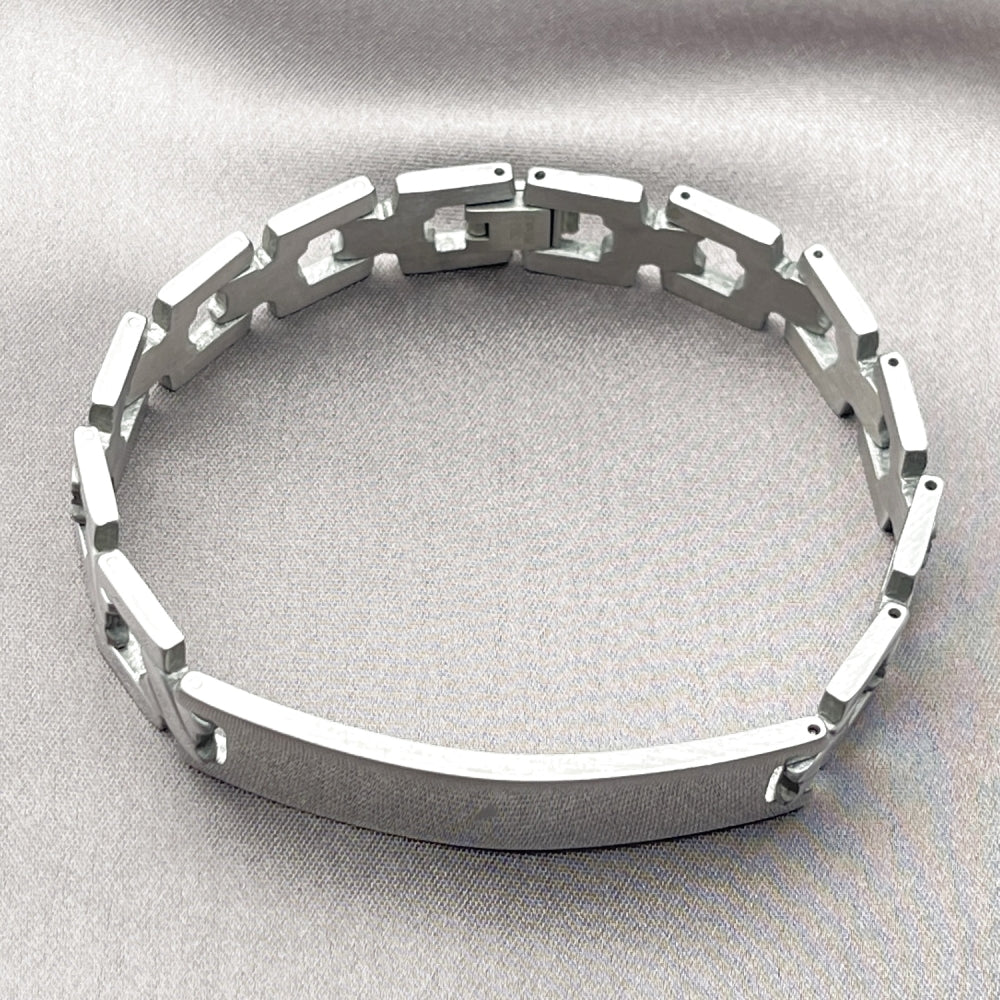 Stainless Steel Solid Bracelet, Polished, Steel Finish