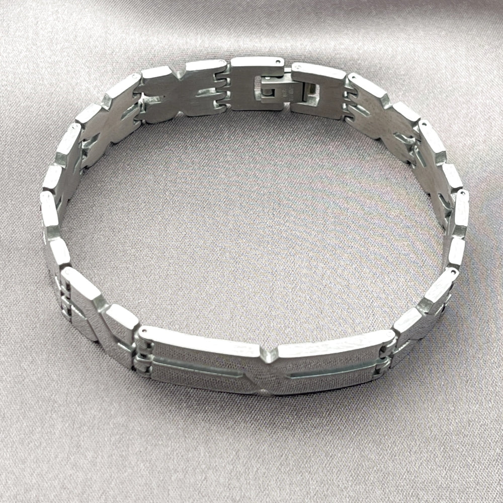 Stainless Steel Solid Bracelet, Polished, Steel Finish