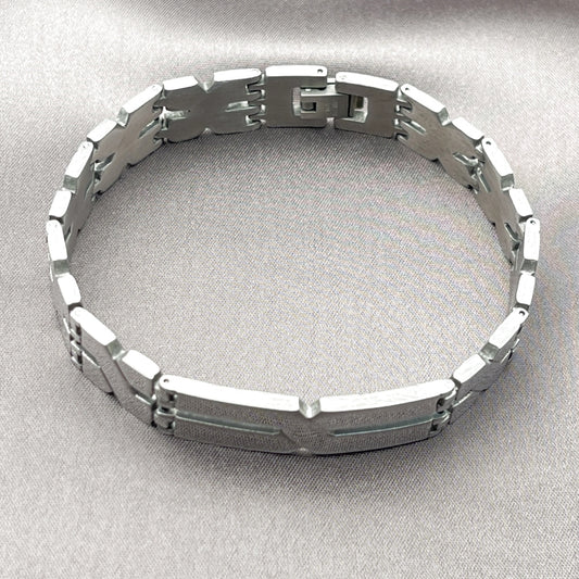 Stainless Steel Solid Bracelet, Polished, Steel Finish