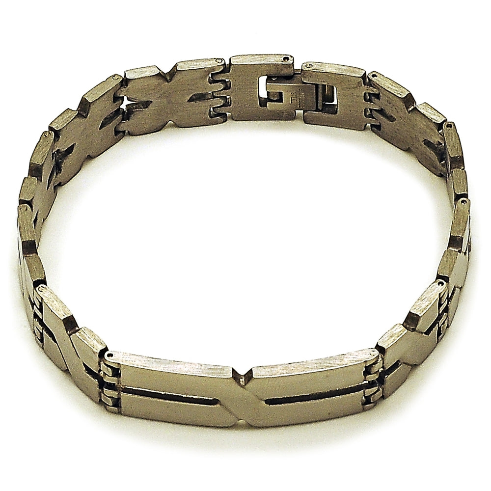 Stainless Steel Solid Bracelet, Polished, Steel Finish