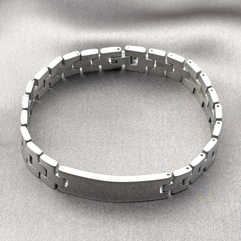 Stainless Steel Solid Bracelet, Polished, Steel Finish