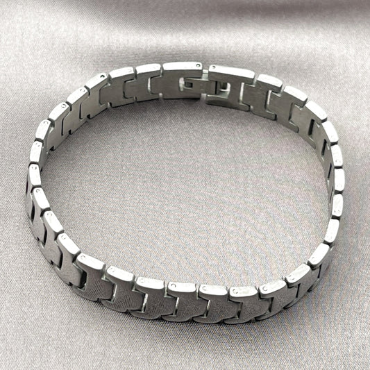 Stainless Steel Solid Bracelet, Polished, Steel Finish