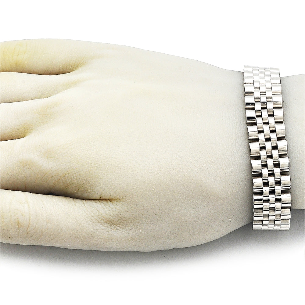 Stainless Steel Solid Bracelet, Polished, Steel Finish
