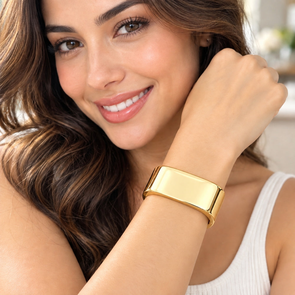Oro Laminado Individual Bangle, Gold Filled Style Polished, Golden Finish