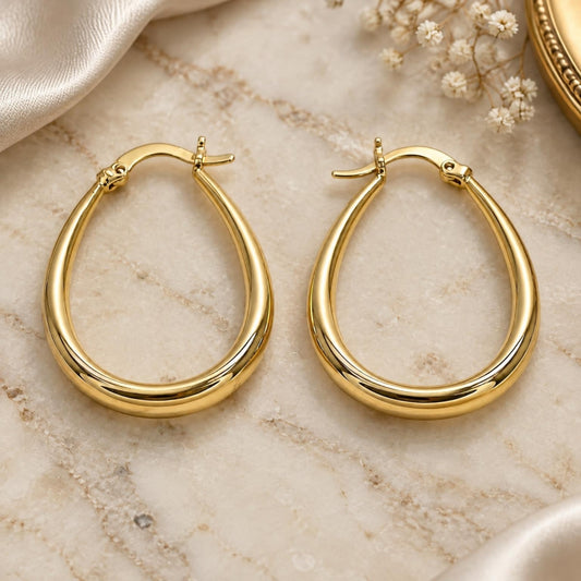 Oro Laminado Small Hoop, Gold Filled Style Hollow Design, Polished, Golden Finish