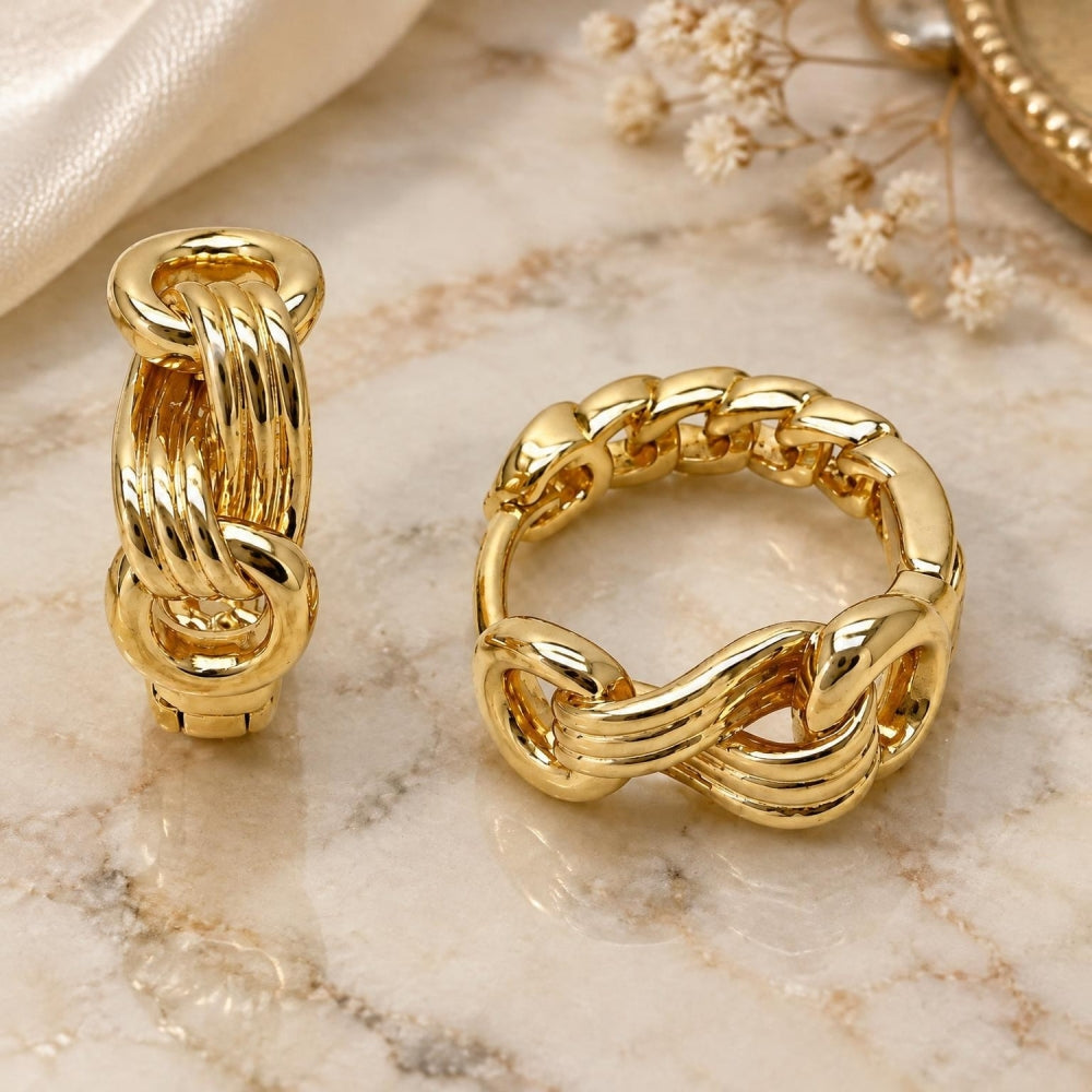 Oro Laminado Huggie Hoop, Gold Filled Style Miami Cuban Design, Polished, Golden Finish