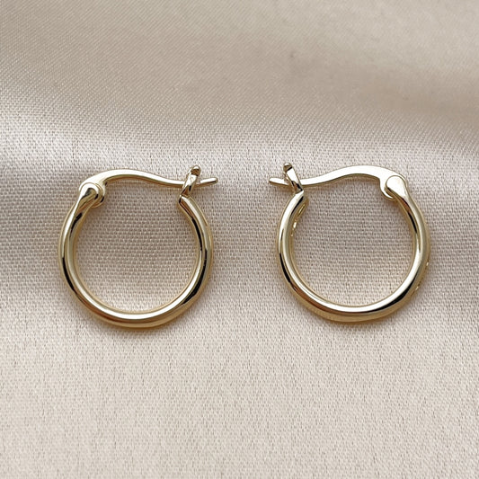 Oro Laminado Small Hoop, Gold Filled Style Polished, Golden Finish