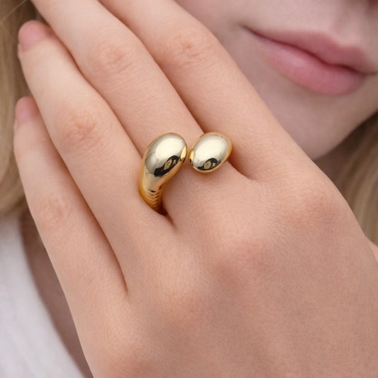 Oro Laminado Elegant Ring, Gold Filled Style Polished, Golden Finish