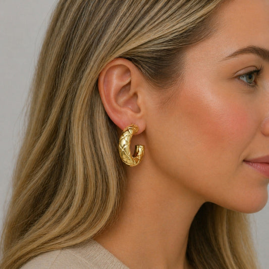 Rhodium Gold Filled Stud Earring, Flower Design, with White Cubic Zirconia, Polished, Rhodium Finish