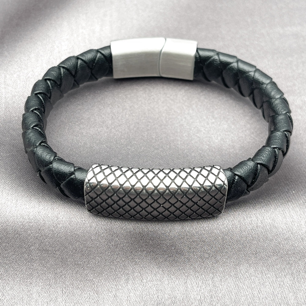 Stainless Steel Fancy Bracelet, Polished, Steel Finish