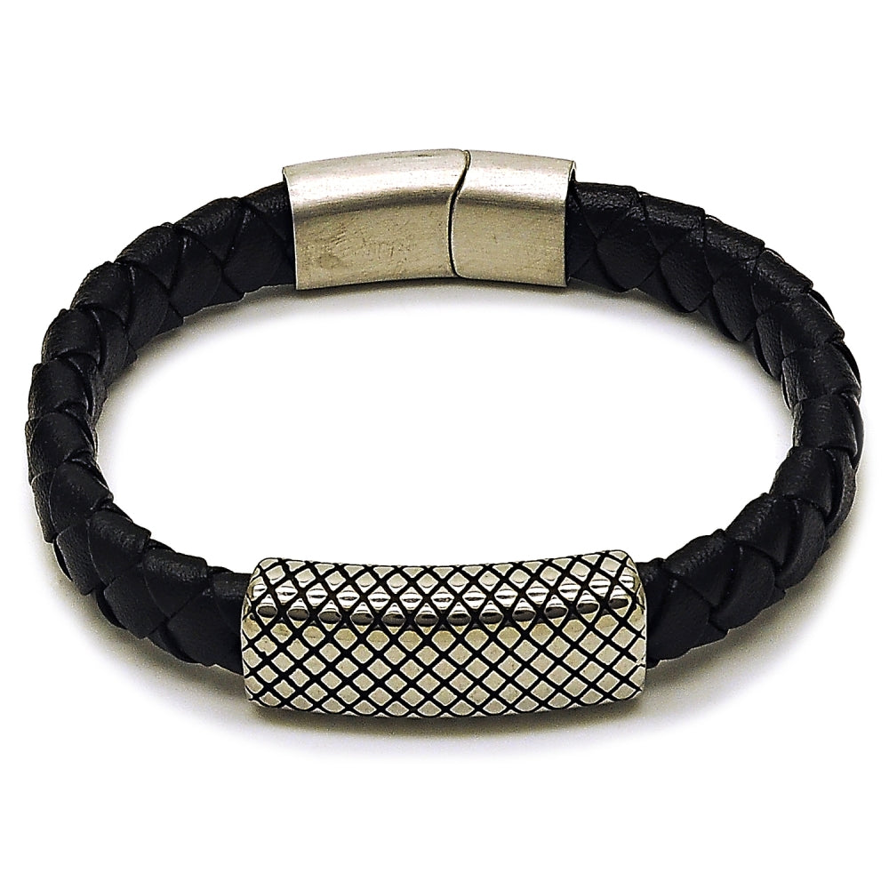Stainless Steel Fancy Bracelet, Polished, Steel Finish
