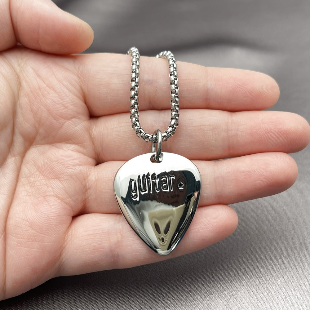 Stainless Steel Pendant Necklace, Heart Design, Polished, Steel Finish