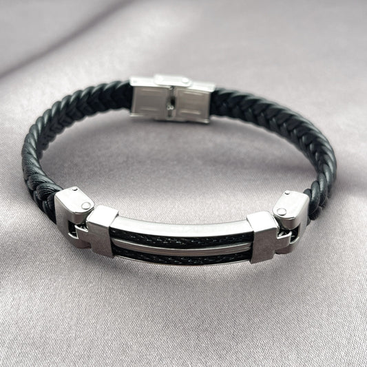 Stainless Steel Fancy Bracelet, Polished, Steel Finish